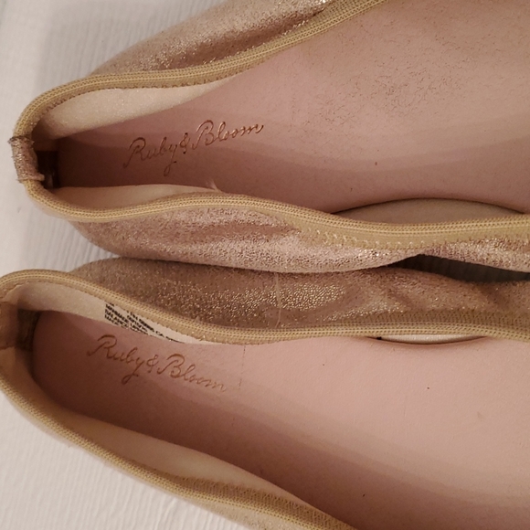 Ruby & Bloom sparkly gold ballet Flats - Picture 6 of 12